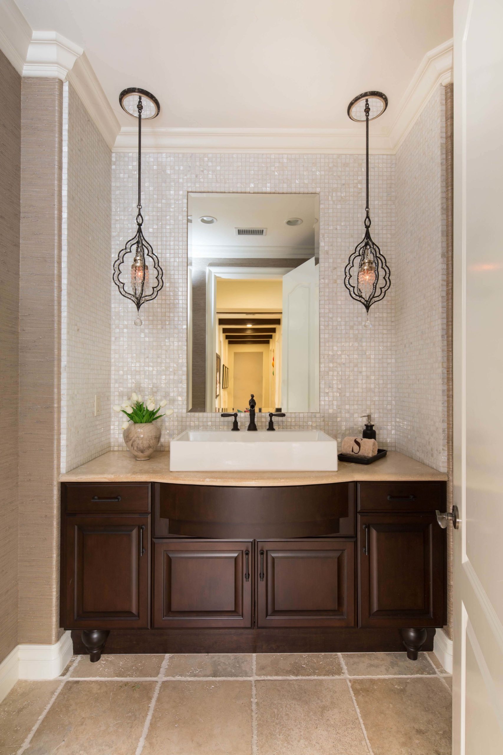 Contemporary Glam Bathroom Mission Tile West